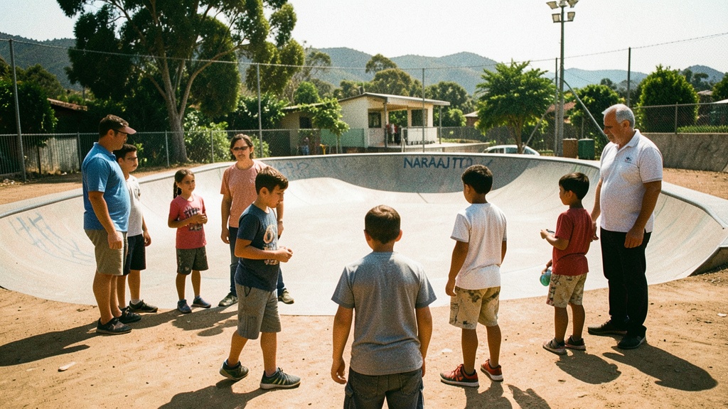 Policía y GAD Naranjito socializan derechos infantiles en pista de patinaje