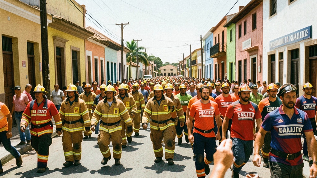 Naranjito celebró el Día del Bombero con desfile y deporte