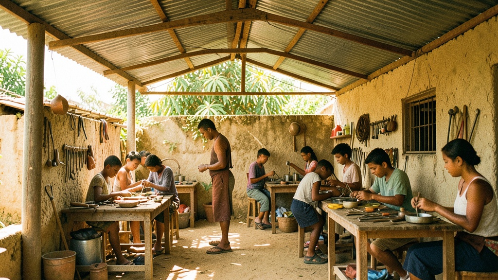 Jóvenes del Buen Pastor aprenden oficios en Naranjito