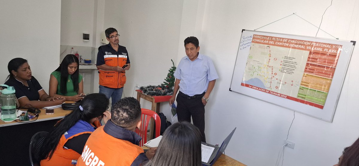 Riesgos del Guayas coordina seguimiento del Sistema de Alerta Temprana Tsunami