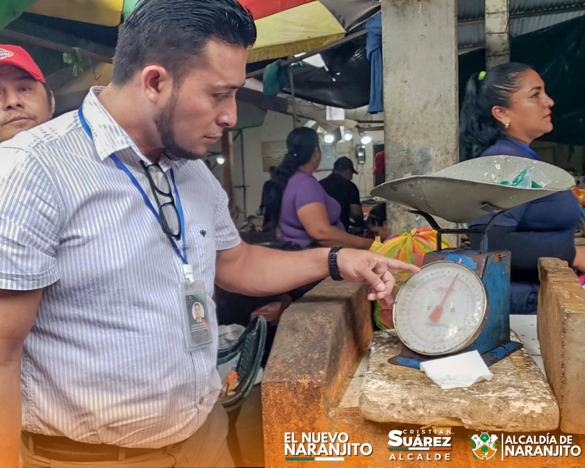 Inspección municipal en Naranjito verifica peso y calidad de productos comerciales